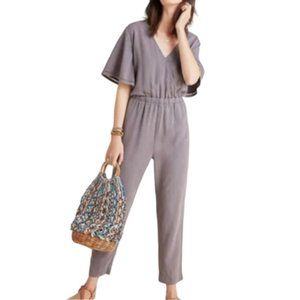 Cloth &Stone Grey Tencel Jumpsuit Short Sleeve Medium